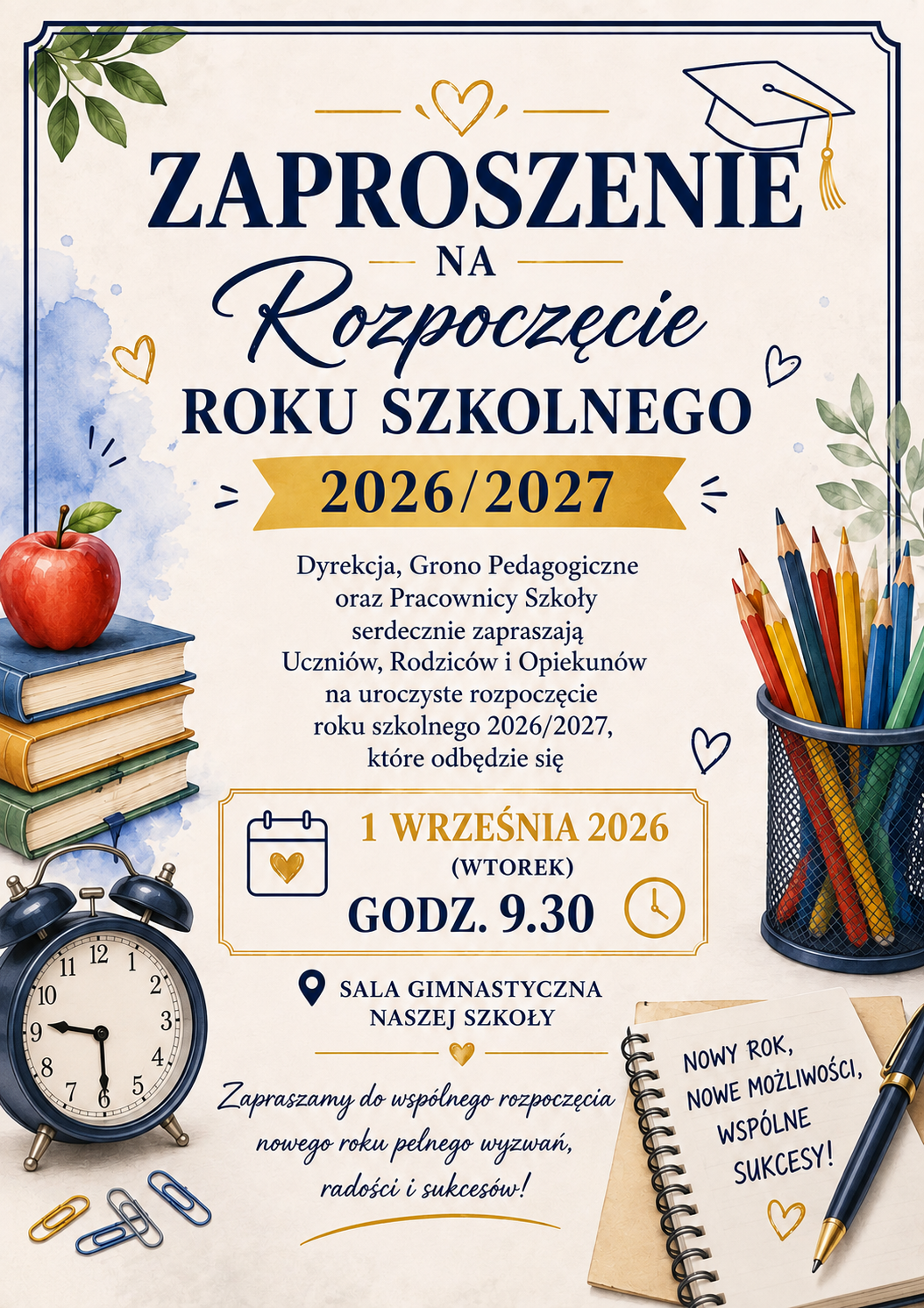 Rozpoczęcie roku szkolnego 2026/2027